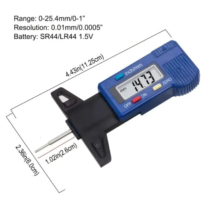 Təkər protektor dərinliyi ölçən