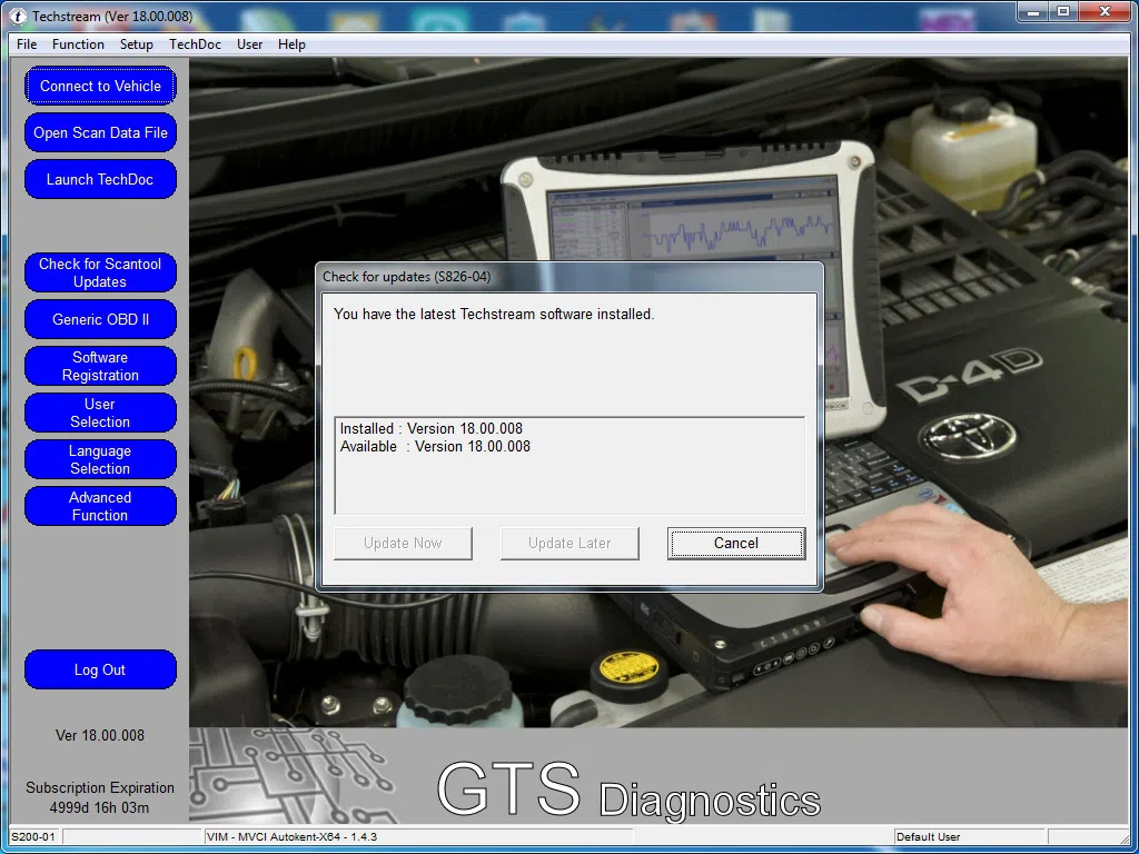 "Toyota Techstream" avtomobil diaqnostika proqramı