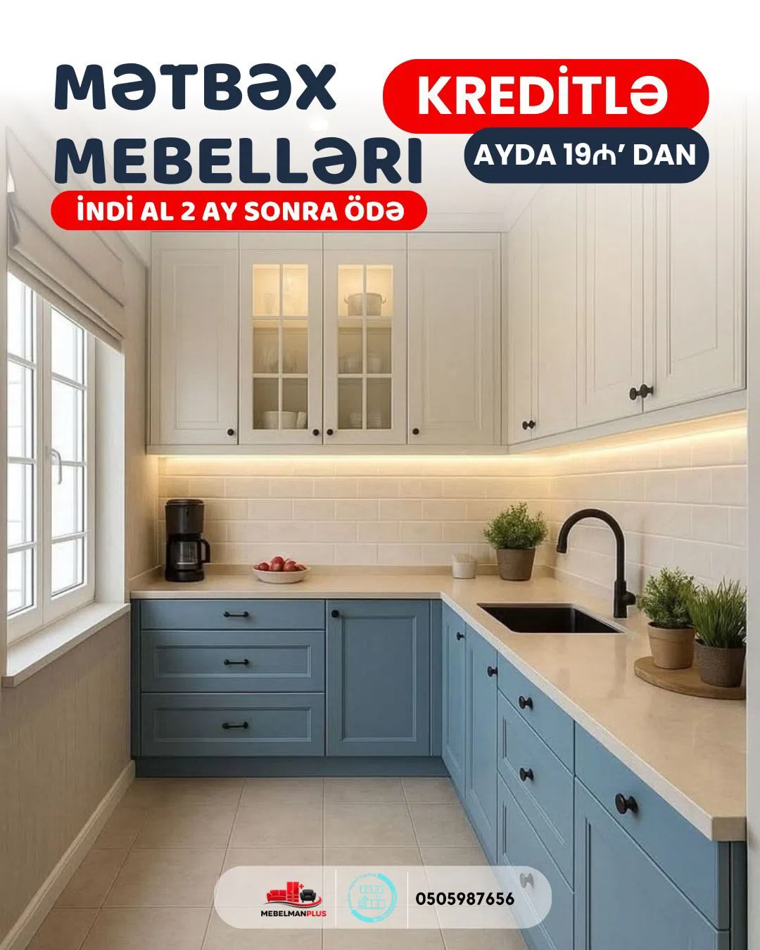 Mətbəx mebel dəsti Qarışıq rəng