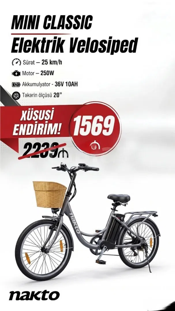Nakto Mini Classic elektrik velosipedi