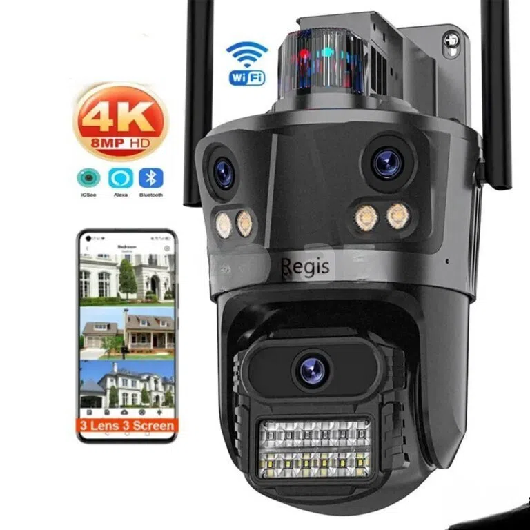 Wi-Fi PTZ kamera 360°FHD 8MP/4K+64GB