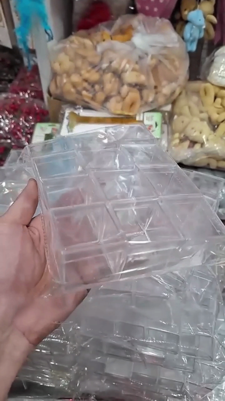 Kvadrat mini plastik şəffaf qutular