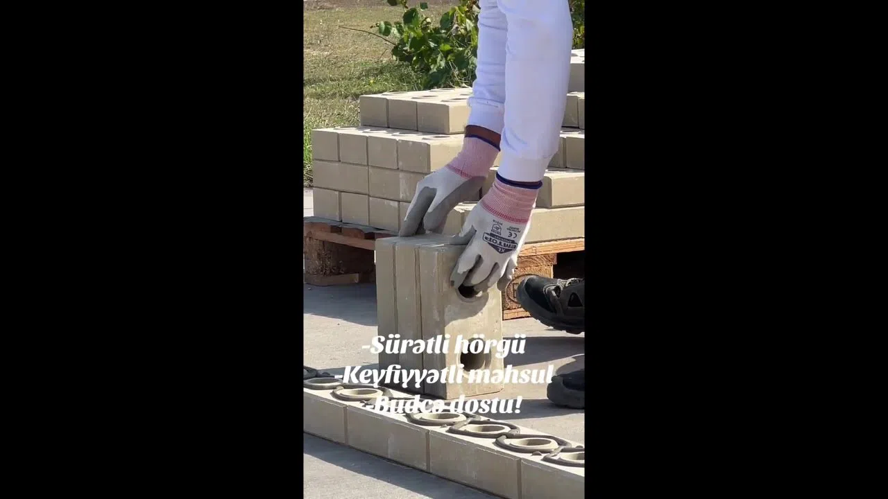 Geobrik kərpiclər, yüksək möhkəmlikli tikinti materialı — şəkil 25