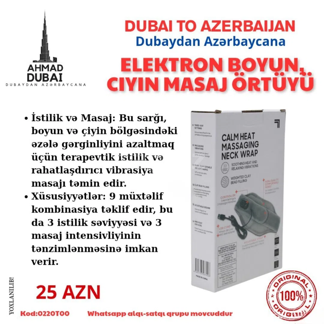 İstilik və masaj funksiyalı boyun və çiyin sarğısı — şəkil 1