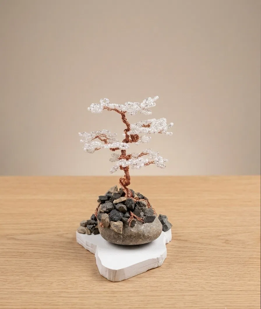 Əl işi muncuq və məftildən dekorativ bonsai ağacı suveniri — şəkil 1
