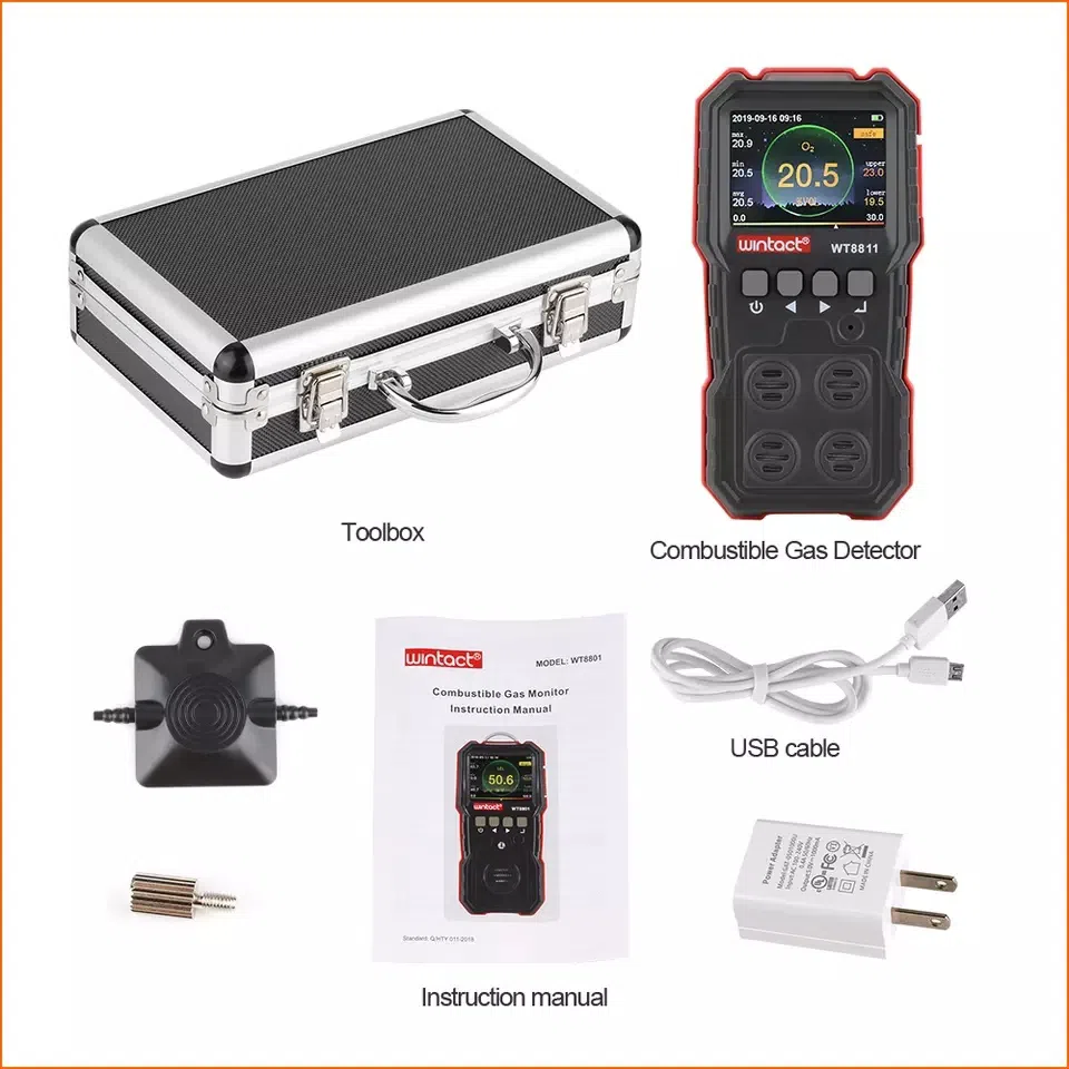 Wintact WT8811 Yanar Qaz Detektoru Dəsti (4-ü 1-də) — şəkil 1