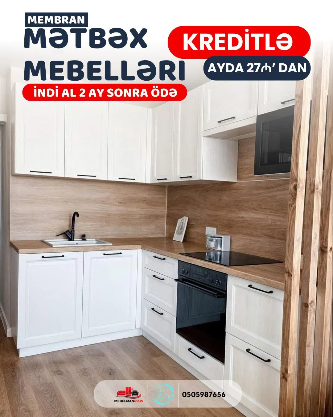 Membran mətbəx mebeli kreditlə — şəkil 6