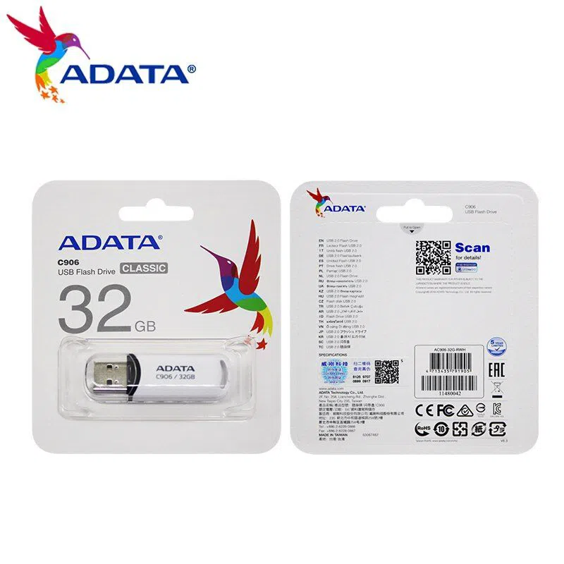 ADATA C906 USB 2.0 32gb | White